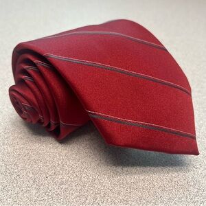 Etienne Aigner Vintage Burgundy Striped Men's Tie